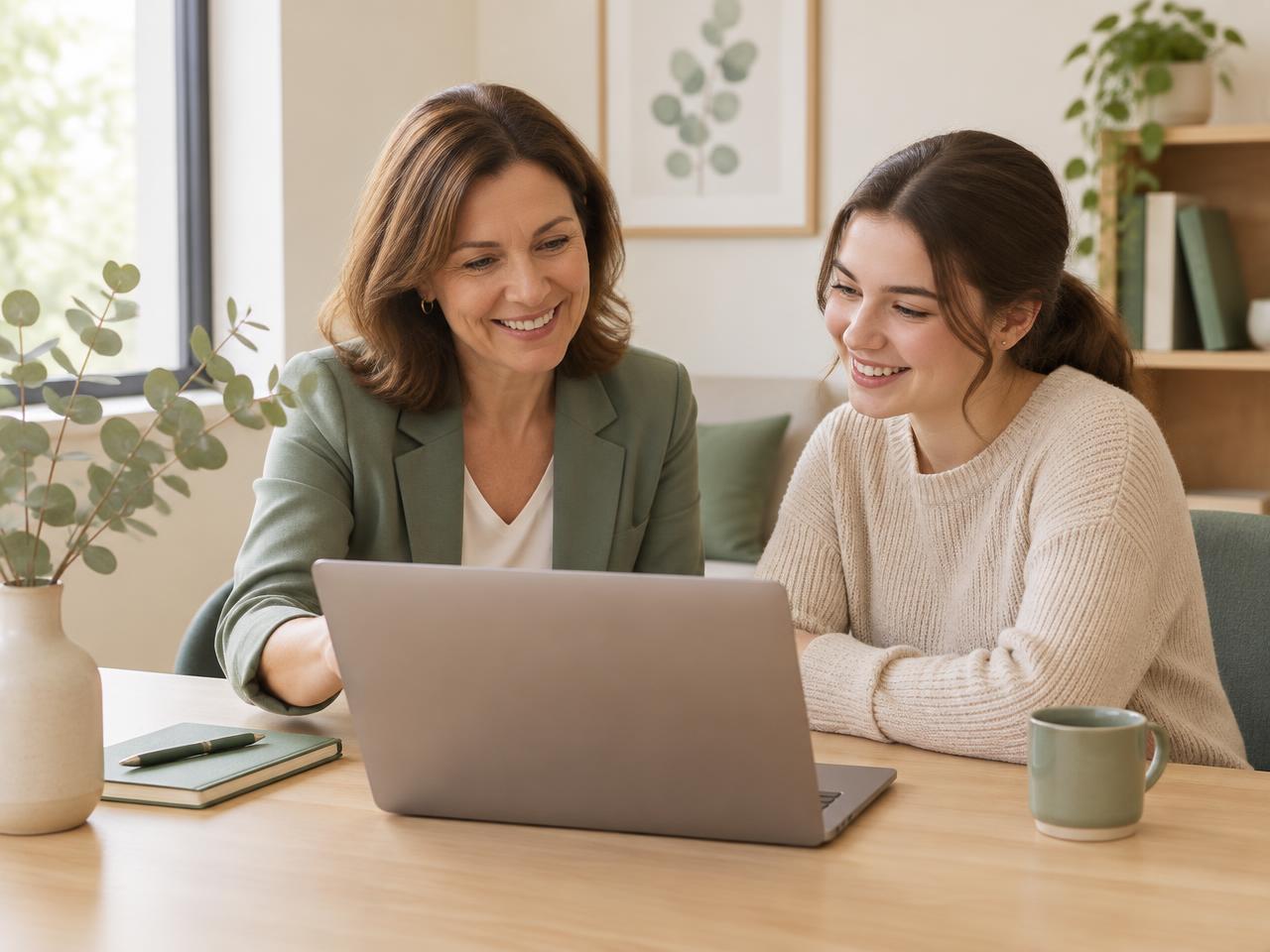 Employment consultant reviewing a tailored CV with a participant